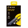 WINX CONNECT Simple USB/Type-C šakotuvas, 3x USB-A 5Gbps + USB-C PD 100W, kosminė pilka