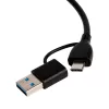 WINX CONNECT Simple USB/Type-C šakotuvas, 3x USB-A 5Gbps + USB-C PD 100W, kosminė pilka