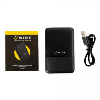 WINX GO Simple 5000mAh Power Bank juodos spalvos