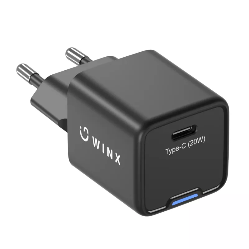 WINX POWER Essential Type-C 20W GaN sieninis įkroviklis - baltas