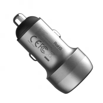 WINX POWER Fast 89W automobilinis įkroviklis - USB-C PD 67W + USB-A QC 18W, juodas