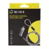 WINX Secure Max Universal Code Cable Lock - 4 skaitmenų perstatomas kodas, pintas plienas, 1,8 m, juoda/sidabrinė