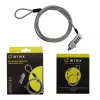 WINX Secure Max Universal Code Cable Lock - 4 skaitmenų perstatomas kodas, pintas plienas, 1,8 m, juoda/sidabrinė
