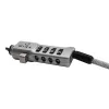 WINX Secure Max Universal Code Cable Lock - 4 skaitmenų perstatomas kodas, pintas plienas, 1,8 m, juoda/sidabrinė