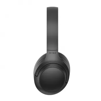 WINX VIBE Pure 2 hibridinės ANC ausinės per ausį, Bluetooth 5.3, 30h baterija, sulankstomas dizainas - juodos