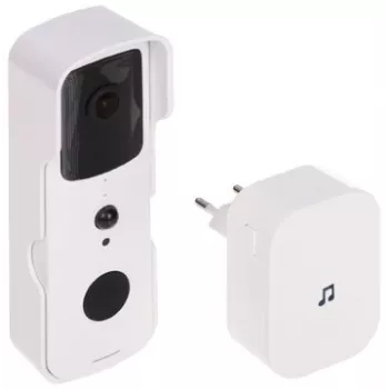 Belaidis vaizdo skambutis su kamera ATLO V2 – 1080p Full HD, 166° plačiakampis, IP65, dvigubas maitinimas, Tuya Smart
