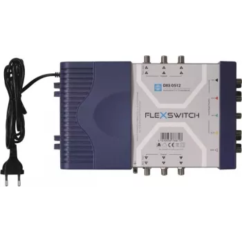 WISI FLEXSWITCH DXS0512 aktyvus 5 į 12 multiswitch su maitinimo šaltiniu