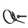 WKK užveržiamasis kabelio raištis 370 mm 7,60 mm juodas UV stabilizuotas 100 vnt.