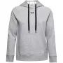 Moterų Under Armour Rival Fleece HB gobtuvas Mod Gray/White