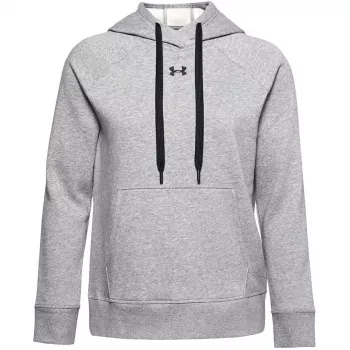 Moterų Under Armour Rival Fleece HB megztinis su gobtuvu, pilka/balta, S dydis