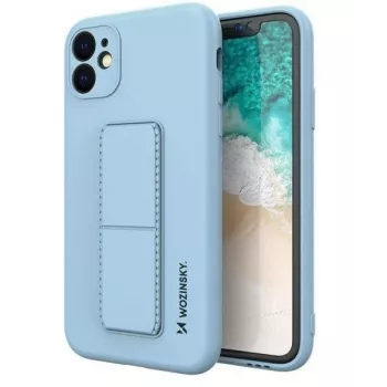 Wozinsky Apple iPhone 12 Kickstand dėklas silikoninis su atrama mėlynas