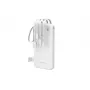 Wozinsky W11-W 10000mAh 10W Power Bank su įmontuotais laidais ir žibintuvėliu, baltas
