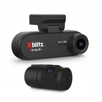 XBLITZ VECTOR 3CH 3 kanalų vaizdo registratorius su galinio vaizdo kamera, Wi-Fi ir GPS