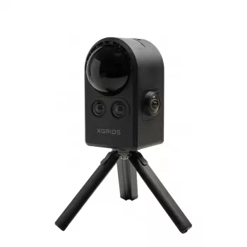 XGRIDS PortalCam Standard Kit - 1080p Full HD AI Tracking Webcam su 2 ašių gimbalu, 360° pan, gestų valdymu, USB-C, Bluetooth 5.0, įkraunama baterija, matinė juoda