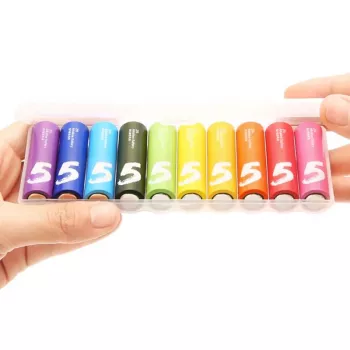 Xiaomi AA Rainbow šarminės baterijos (10 vnt.) – 1,5V LR6, 7 metų galiojimas