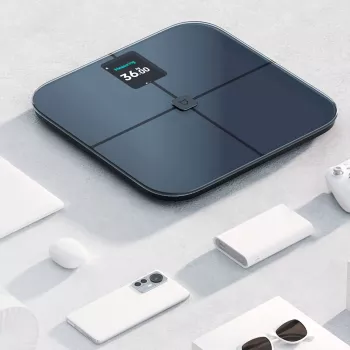 Xiaomi Body Composition Scale S400 PRO išmaniosios kūno sudėties svarstyklės su 25 sveikatos rodikliais, dvigubo dažnio BIA, Bluetooth 5.0, paslėptu LED ekranu, kūdikių ir objektų svėrimo režimais