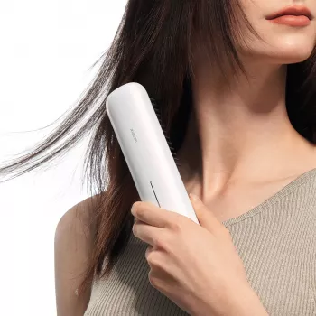 Xiaomi belaidis plaukų tiesinimo šepetys 2600mAh USB-C, 3 temperatūros režimai iki 200°C, joninis, baltas