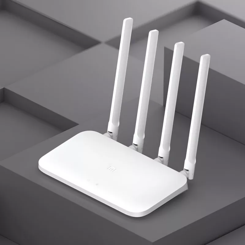 Xiaomi Mi Router 4C Wi-Fi 4 belaidis maršrutizatorius (2,4 GHz, 300 Mbps, 4 antenos, 3x Fast Ethernet) baltas