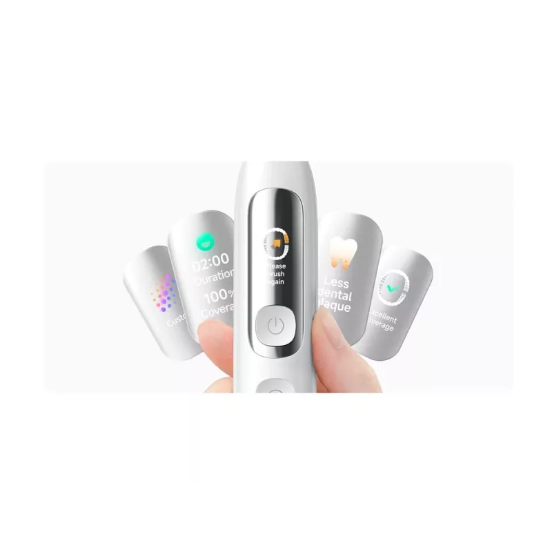 Xiaomi Mijia Smart Servo-Oscillation Electric Toothbrush Pro White – soninis, 39 600 virpesių/min., Bluetooth, IPX7, belaidis įkrovimas, ES
