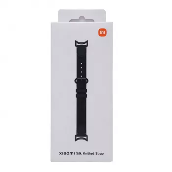 Xiaomi Smart Band 10 megztas šilko dirželis - juodos spalvos
