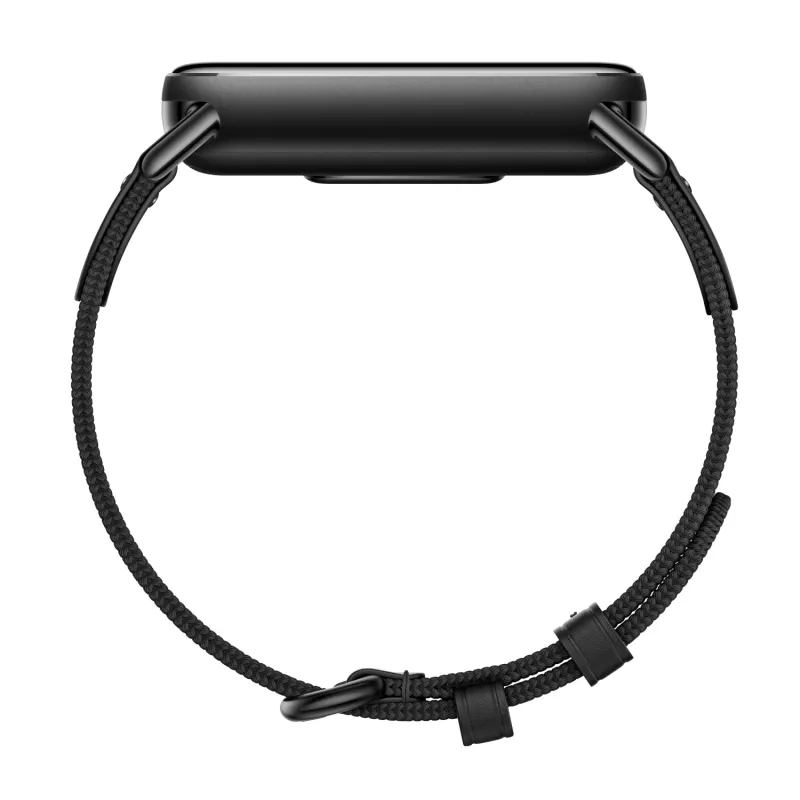 Xiaomi Smart Band 10 megztas šilko dirželis - juodos spalvos