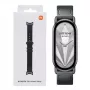 Xiaomi Smart Band 10 megztas šilko dirželis - juodos spalvos