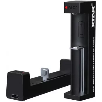 XTAR MC1 USB-C vieno lizdo Li-ion akumuliatorių įkroviklis