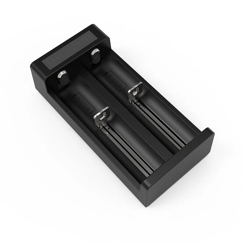 XTAR MC2+ 2 lizdų Li-ion akumuliatorių įkroviklis, skirtas 18650, 21700, 26650 ir kt. (USB maitinimas)