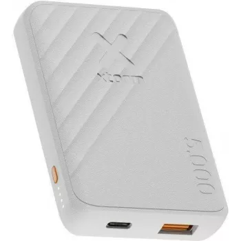 Xtorm Go2 serijos nešiojamasis įkroviklis 5000 mAh 12W USB-C ir USB-A pelenų baltos spalvos XG2050