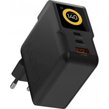 Xtorm NextGen GaN3 Ultra 140W sieninis įkroviklis - PD 3.1, 2x USB-C, 1x USB-A, juodas XECNG1401