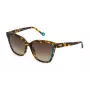 YALEA moteriški akiniai nuo saulės SYA028N550743 Havana acetatinis kvadratinis rėmelis, gradientiniai rudi lęšiai, UV400