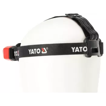 Yato YT-08594 COB LED darbo žibintas su magnetiniu pagrindu ir pasukamu kabliu, 200 lm, 3x AA, juodas/raudonas