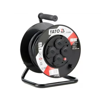 Yato YT-81052 kabelio ritė su 4 kintamosios srovės lizdais, 20 m