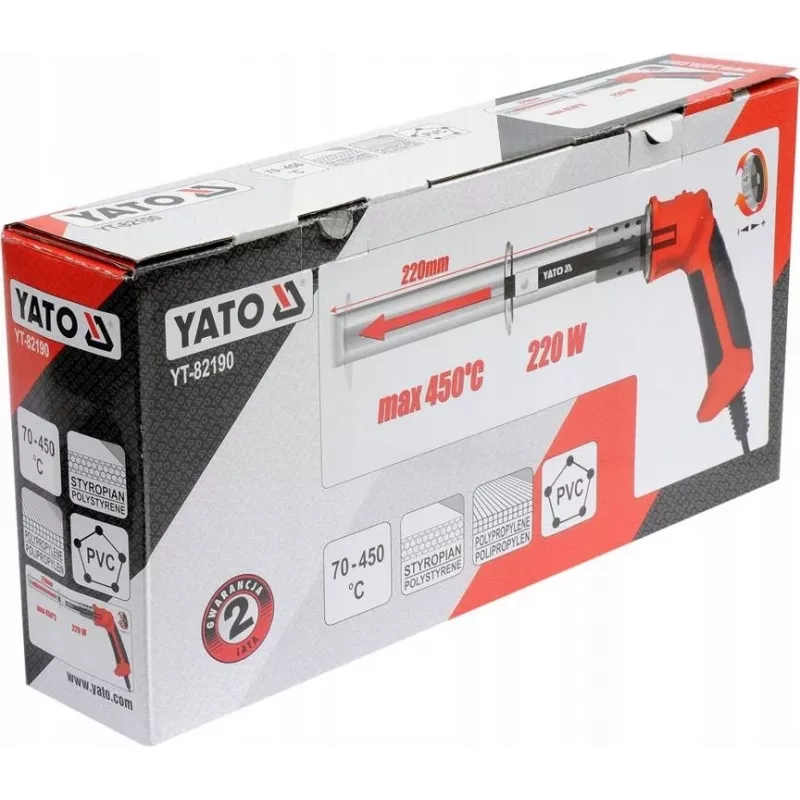 Yato YT-82190 Šilumos pistoletas pjovimui 450 °C 220 W Oranžinis, Plienas