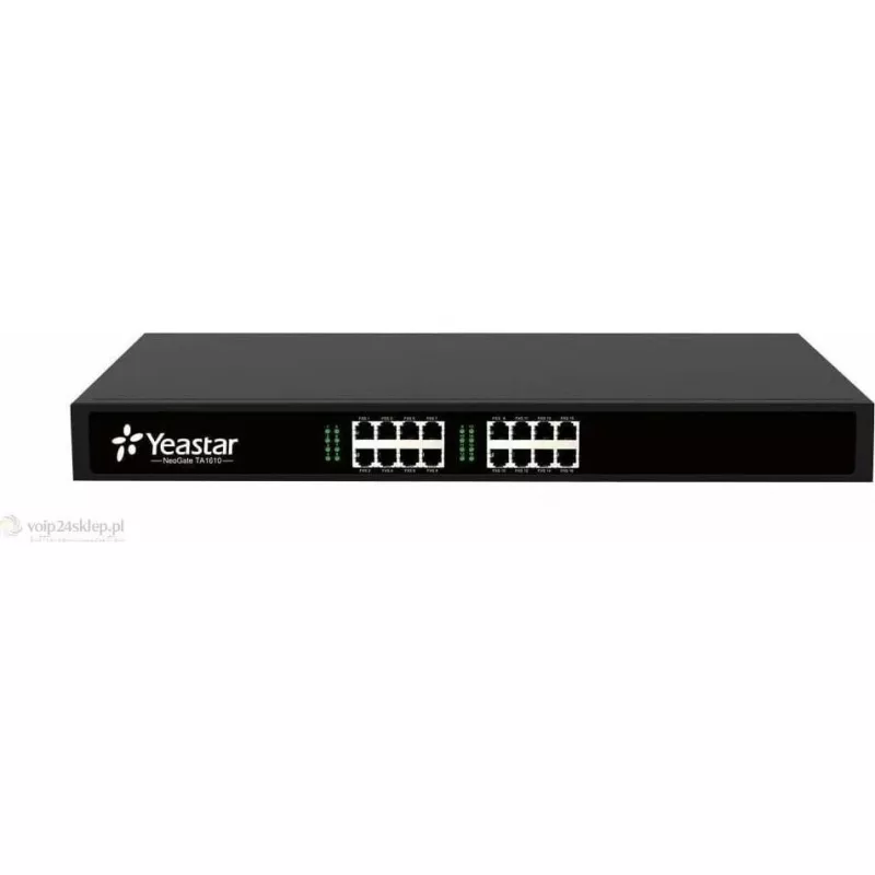 Yeastar TA1610 16 prievadų FXO VoIP šliuzas - 2x RJ45, 16x RJ11, 1U stelažinis