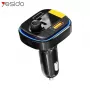 YESIDO Bluetooth FM siųstuvas 43W greitas automobilinis įkroviklis Y45 juodas