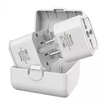 YESIDO MC25 kelioninis adapterių rinkinys baltas