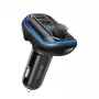 YESIDO Y44 MP3 grotuvas Bluetooth automobilinis kroviklis su QC3.0, LED ekranu, laisvų rankų įranga, juodas