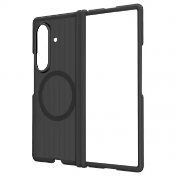 Yuchuan Hybrid Shield Mag dėklas, skirtas Samsung Galaxy Z Fold8 Ultra, juodas – MagSafe, atlenkiama kojelė, karinio lygio apsauga nuo kritimo