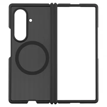 Yuchuan Hybrid Shield Mag dėklas, skirtas Samsung Galaxy Z Fold8 Ultra, juodas – MagSafe, atlenkiama kojelė, karinio lygio apsauga nuo kritimo