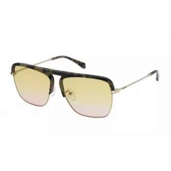 ZADIG & VOLTAIRE SZV321 akiniai nuo saulės – vyriški pilotiniai/kvadratiniai rėmeliai – juodi – pilki lęšiai – 60/13/140 mm