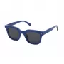 ZADIG & VOLTAIRE SZV401-480D82 Unisex Rectangular Sunglasses - Black Acetate Frame, Grey Polycarbonate Lens, 48/17/140 mm