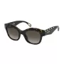ZADIG & VOLTAIRE SZV410-5204BL Moteriški stačiakampiai acetatiniai akiniai nuo saulės – juodas rėmelis, pilki lęšiai, 52 mm