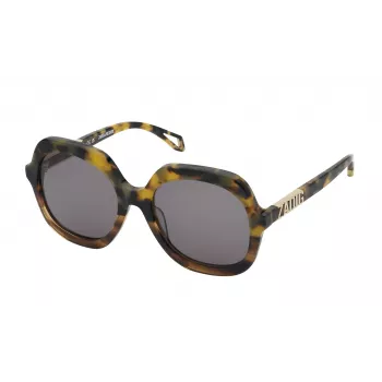 Zadig & Voltaire moteriški stačiakampiai akiniai nuo saulės SZV404-5607HL Havana/rudi gradientiniai 56mm