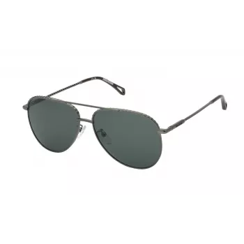 ZADIG & VOLTAIRE Moteriški akiniai nuo saulės SZV378-580568 - Juodas acetato rėmelis, pilki polikarbonato lęšiai, 58 mm