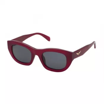 ZADIG & VOLTAIRE moteriški akiniai nuo saulės SZV408-5109M5 – Havana acetatinis rėmelis, rudi gradientiniai lęšiai, UV400 apsauga