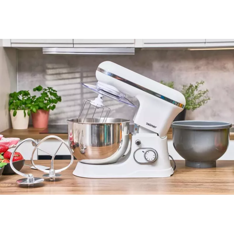 Zelmer ZKR1350 stacionarus maišytuvas, 1000 W, 4 L dubuo, baltas