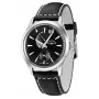 ZENO MAN 6662-7004Q-G1 Šveicariškas kvarcinis vyriškas laikrodis, 42 mm juodas ciferblatas, odinis dirželis