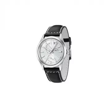 ZENO MAN 6662-7004Q-G3 Šveicariškas kvarcinis laikrodis 42mm juodas ciferblatas natūrali oda
