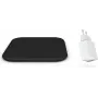Zens Single Wireless Charger Combi Pack USB - Qi sertifikuotas 10W belaidžio įkrovimo paketas su 12W maitinimo adapteriu, juodas